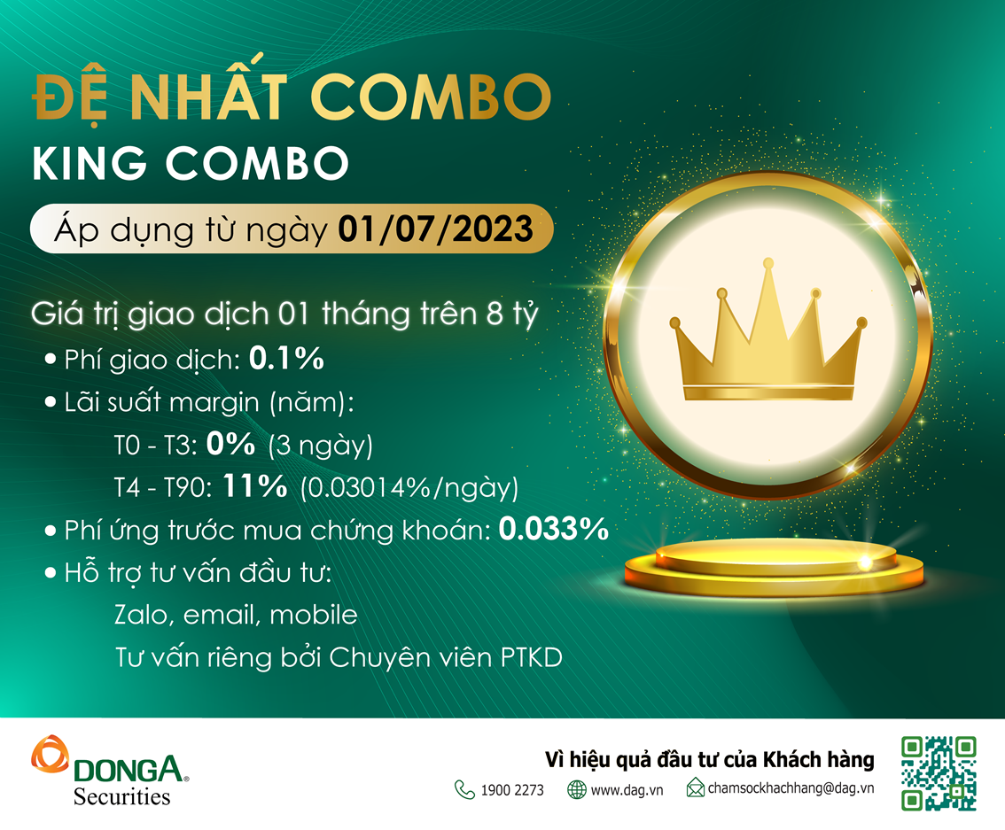THÔNG BÁO GIẢM LÃI SUẤT MARGIN CHO NHÓM KING COMBO TỪ NGÀY 01/07/2023