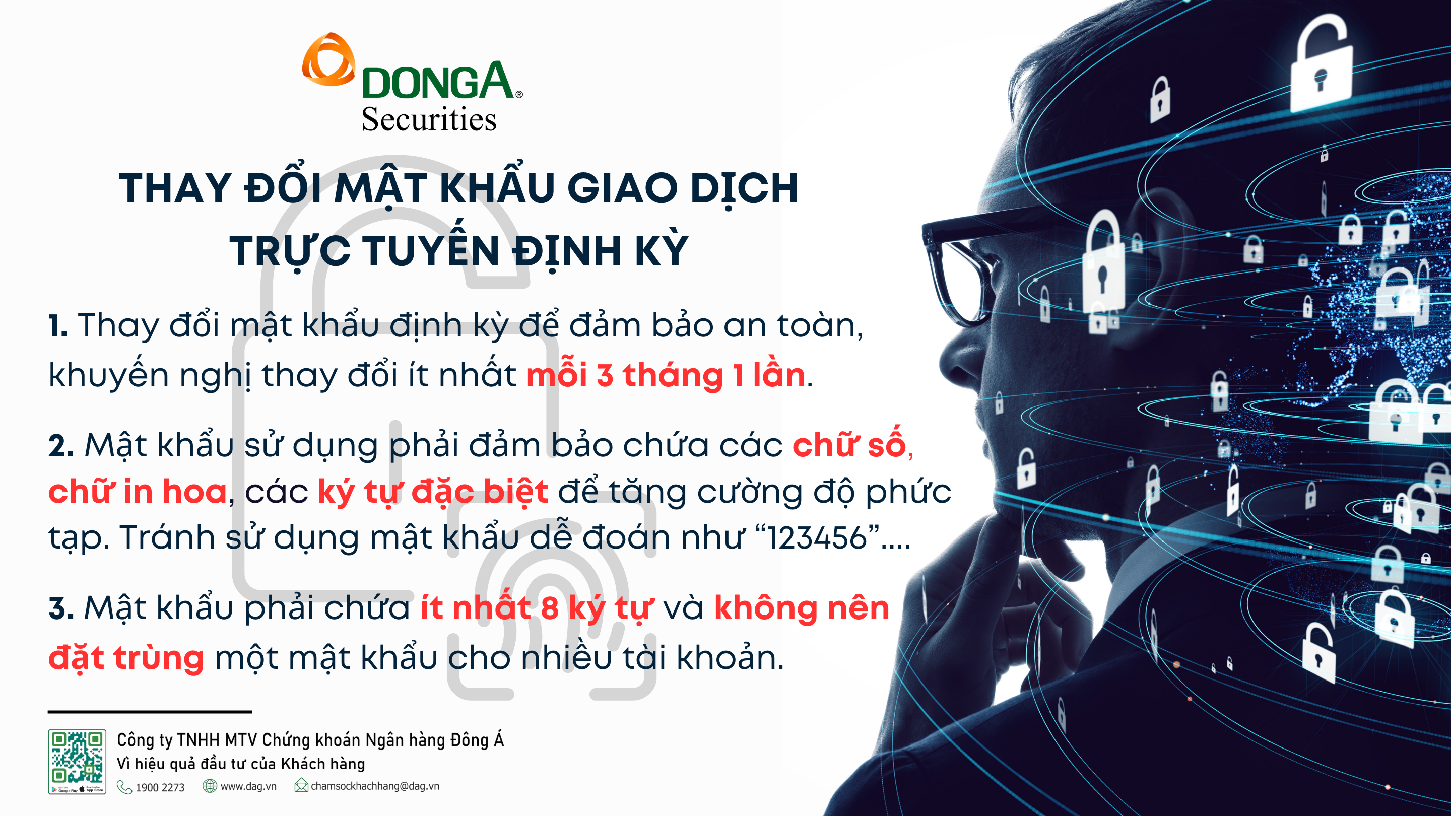 THAY ĐỔI MẬT KHẨU GIAO DỊCH TRỰC TUYẾN ĐỊNH KỲ